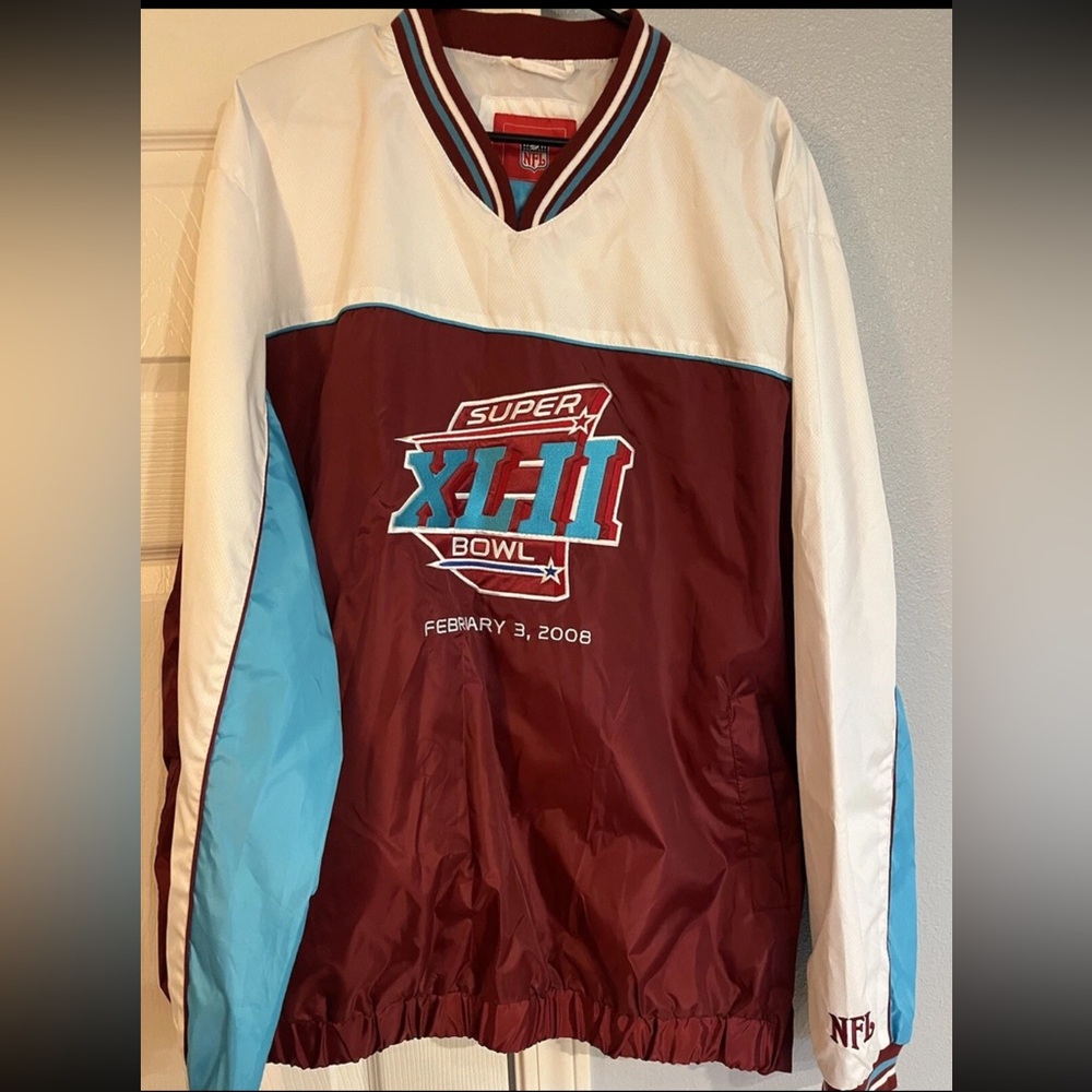 Reebok Super Bowl 42 XLII Patriots vs Giants XL RARE Windbreaker